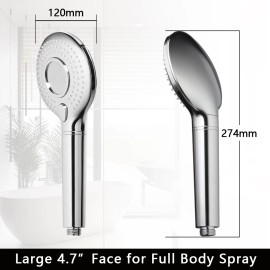 High Pressure Matte Black Filter Shower Head 3 Functions Rainfall with Handheld High Flow Showerhead SprayerMaterial: abs plastic, Color: Chrome