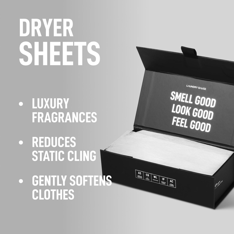 Laundry Sauce - Laundry Dryer Sheets (Australian Sandalwood), Luxury Fragrance,