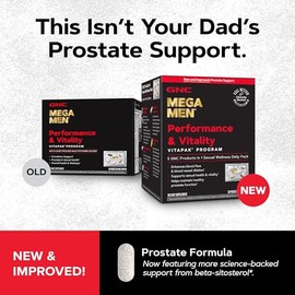 GNC Mega Men Performance and Vitality Vitapak Program for Men, Convenient Complete Nutrition, 5 Products in 1 Pack, Circulation, Blood Flow, Stronger Drive - New & Improved - 30 Packs