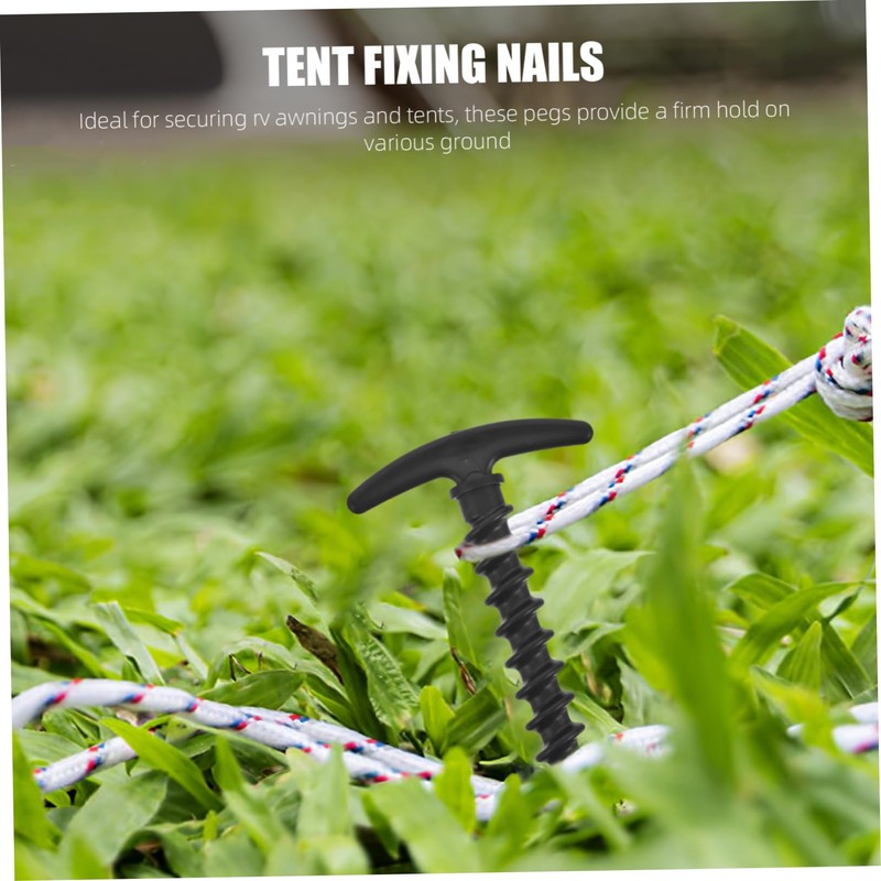 BUGUUYO 10pcs High Strength Plastic Tent Pegs Lightweight Camping Stakes