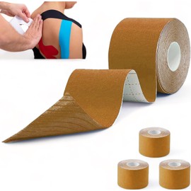 Physioworx Sports Tape Strapping Kinesiology Tape - 5cm x 5m Roll - 3 Pack - Sport, Injury Prevention, Support and Physio Treatment Tapes