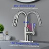 Kablle Bathroom Sink Faucet with Pull Down Sprayer, Brushed Nickel