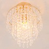 FRIXCHUR Mini Size Crystal Chandelier Modern Flush Mount Ceiling Light