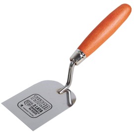 Toolty Stainless Steel Margin Trowel - Wall Putty Trowel, Plastering Trowel, Finishing Trowel - 120mm - for Brickwork and Plastering - Wooden Handle, DIY - TLTY-0706T