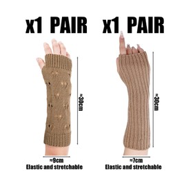 NXPWRC 2 Pairs Of Woolen Thermal Sleeves, Warm Arm Sleeves, Long Sleeves, Simple Design, Lightweight And Durable, Providing Arm Protection, Suitable For Daily Use.
