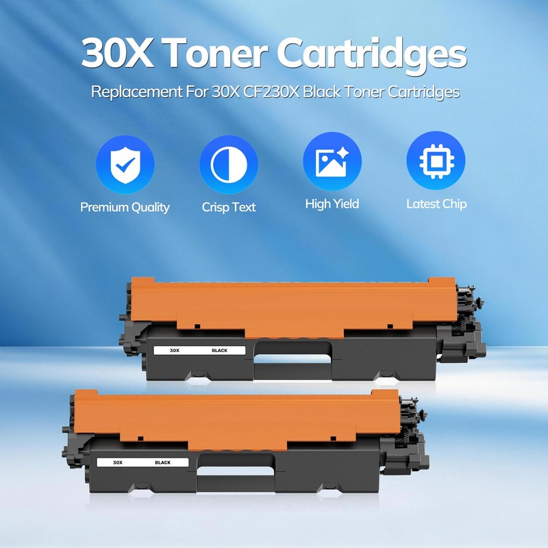 RocRow 30X High Yield Black Toner with Chip Compatible for