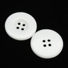 DanLingJewelry 90Pcs White Sewing Buttons 30mm Resin Round Flat 4-Hole
