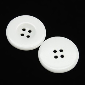 DanLingJewelry 90Pcs White Sewing Buttons 30mm Resin Round Flat 4-Hole Craft Buttons for Sewing Clothing DIY Making