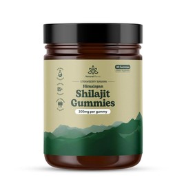 Natural Rems Pure Himalayan Shilajit Gummies Healthcare Vitamin Strawberry Banana:_2 Bottles