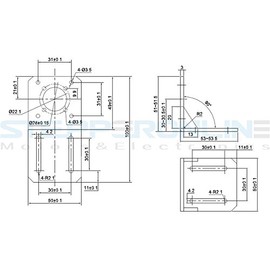 STEPPERONLINE Bracket for Nema 17 Stepper Motor (Gear Level) CNC/3D Printer