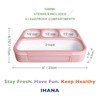 IHANA Bento Lunch Box Food Snack Container with 4 Leakproof