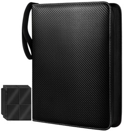 YxRobi Trading Card Binder 400 Pockets Card Holder with 50 Sleeves, Card Collection Binder, Trading Card Holder Album Folder Book for TCG Sports Football Baseball Game Cards and More