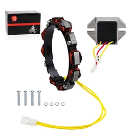 Alternator Stator Coil 2Pin w/Regulator For Briggs & Stratton Engines 10-16 Amp 592830 Replaces for OEM 592830, 696458, 691064, 393295 845907 394890 797375