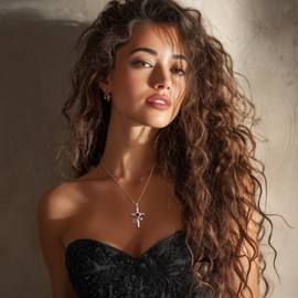 CCmfgjew Gifts for Nurse Stethoscope Necklace 925 Sterling Silver Birthstone Cross Pendant Nursing Themed Jewelry Nurses Day Christmas Gifts for Women Doctor Medical Student (07-Ruby-Jul.)