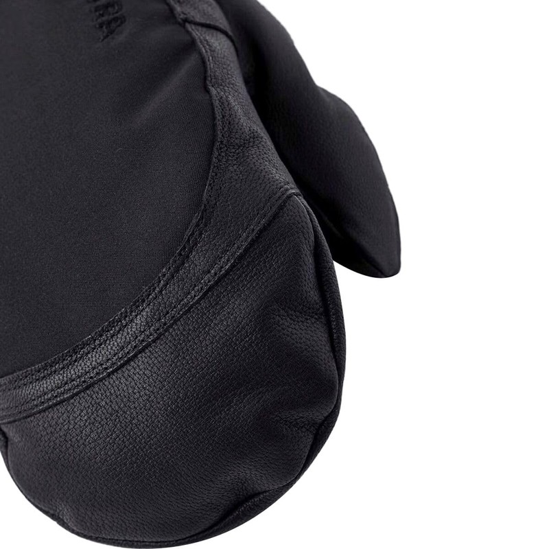 Army Leather Extreme Mitten, Blackk/Black, 10