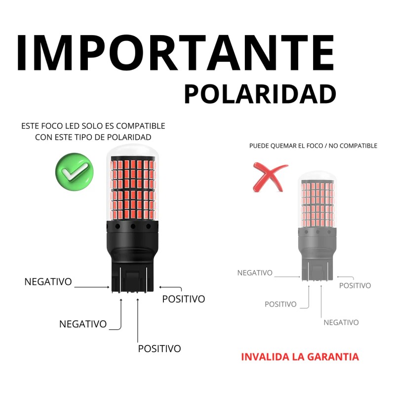 Par Focos 144 Led 3157 / 3156 Blanco / Rojo