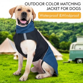 Dog Warm Coats - Windproof Dog Winter Outdoor Jackets Cold Weather Coats for Dog Waterproof Dog Raincoats with Hole for Dog Leash,by XL