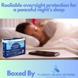Overnight Incontinence Pads for Women-Ultimate Absorbency, 30 ct (Pack of 1), Boxed by Fusion Shop Store