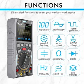 TOOLTOP ET928 3In1 One Click Oscilloscope 12MHz 50Msps Sampling Rate 2.4" Color Screen Auto Multimeter Signal Generator Data Storage