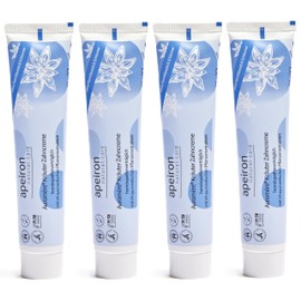 APEIRON Auromere Herbal Toothpaste, for Homeopathy (4 x 75 ml), Mint Flavour, Organic Toothpaste, Vegan, Fluoride-Free, Homeopathy Friendly, Natural Cosmetics