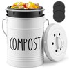 Kitchen Compost Bin, 1 Gallon Countertop Compost Bin with Lid,