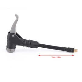 Inflator Hose Adapter, 2‑In‑1 Tire Inflator Hose Adapter Air Chuck Rubber Extension Tube Inflator Hose Adapter Quick Connect for French Tire Valve