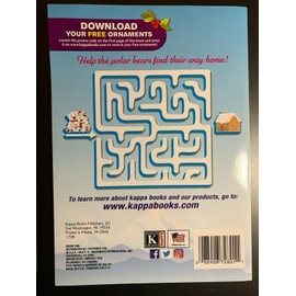 KAPPA CHRISTMAS JUMBO COLORING & ACTIVITY BOOK POLAR BEAR HOLIDAY FREE ORNAMENTS