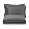 White Bamboo Lyocell Duvet Cover Set, 3-Piece Queen 78.74 x