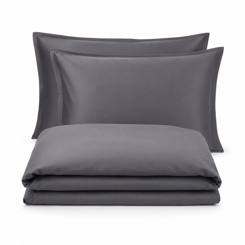 White Bamboo Lyocell Duvet Cover Set, 3-Piece Queen 78.74 x