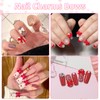 450 Pcs 3D Red Nail Bows Charms for Nails, Acrylic