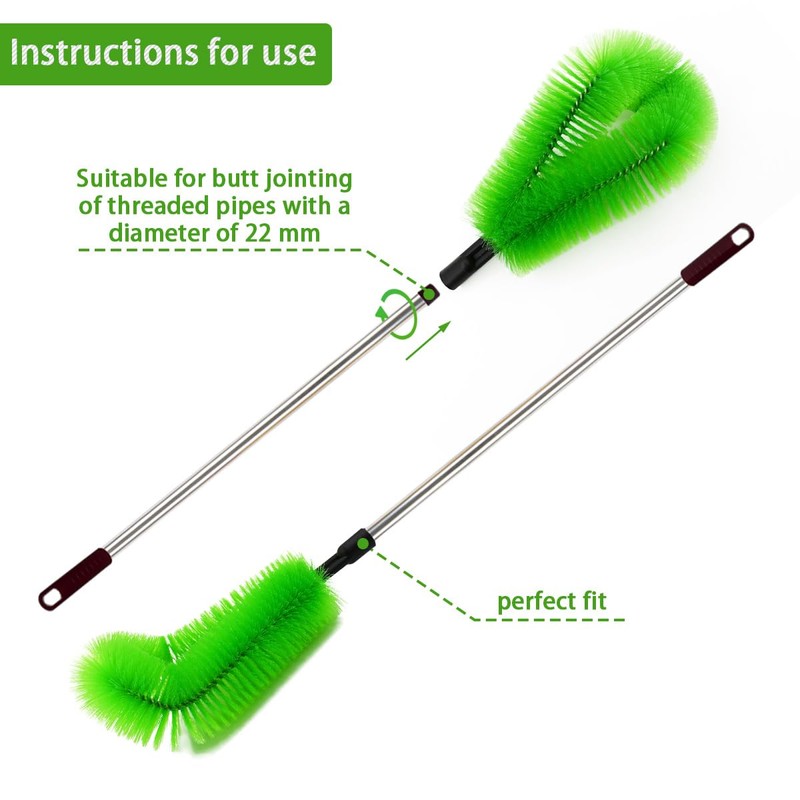 2 Pcs Gutter Cleaning Brush Roofing Tool Rain Gutter Guard