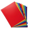 Exacompta 86003E Plastic Index Extra Wide Red For DIN A4