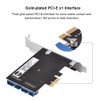 ASHATA PCI-E Card Adapter,PCI-E PCI-Express to Internal 2 Port 19Pin