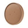 Biozoyg Organic, Brown Cardboard Disposable Cup Lids for Organic Food