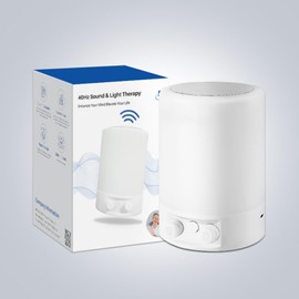 Oilenka - Terapia de luz USB de 40 Hz, luces estimulantes del cerebro, soporte de memoria, lámpara de terapia de sonido y generador de ondas de luz, mejora el estado de ánimo, memoria y cognición