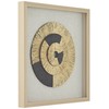 Dahlia Studios Gold Black Circle 23 1/2" Square Shadow Box
