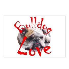 CafePress Bulldog Love Postcards (Package of 8), 6"x4" Printed Note Card
