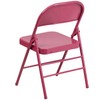 Flash Furniture 2 Pack HERCULES COLORBURST Series Shockingly Fuchsia Triple