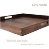 MAGIGO 19 x 19 Inches Large Square Black Walnut Wood