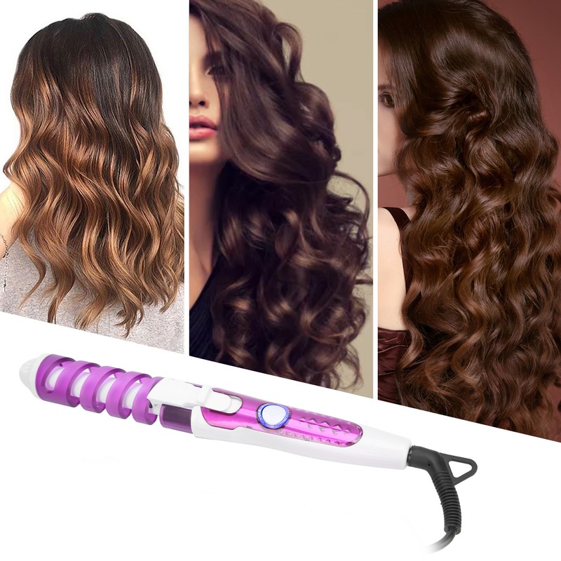 Mini Spiral Hair Curler Portable AntiScald Wavy Hair Styling Hair