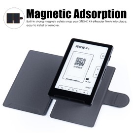 BOZHUORUI Case for 4.3" XTEINK X4,PU Leather Magnetic Cover,White