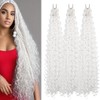 3X Passion Twist Crochet Braids Hair White Pre-Separated Synthetic Curly