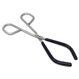 Cadmium Plated Lab Beaker Tongs Made of Stainless Steel with Plastisol Coated Jaws for 50mL to 1,500mL Beakers, 9" Length, Laboratory Supplies