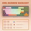 ATTACK SHARK M87 80 Teclado Inalámbrico para Juegos,87 Teclas Rainbow