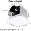 JOEAONZ Bathroom Exhaust Fan with Light 110 CFM Household Quiet