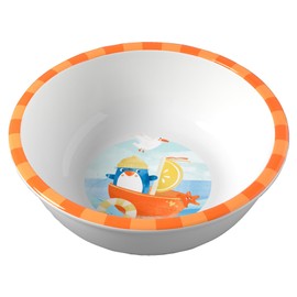 HABA Children's Bowl Penguin - Practical Melamine Bowl - Non-Slip - Dishwasher Safe - From 12 Months - 2012440001