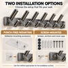 No-Drill Aluminum Wall Hooks for Clothes & Towels – 6-Hook
