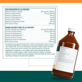 Genestra Brands - Cal : Mag Berry Liquid + - Comprehensive Bone Support Formula - 450 ml Liquid - Natural Blueberry Flavour