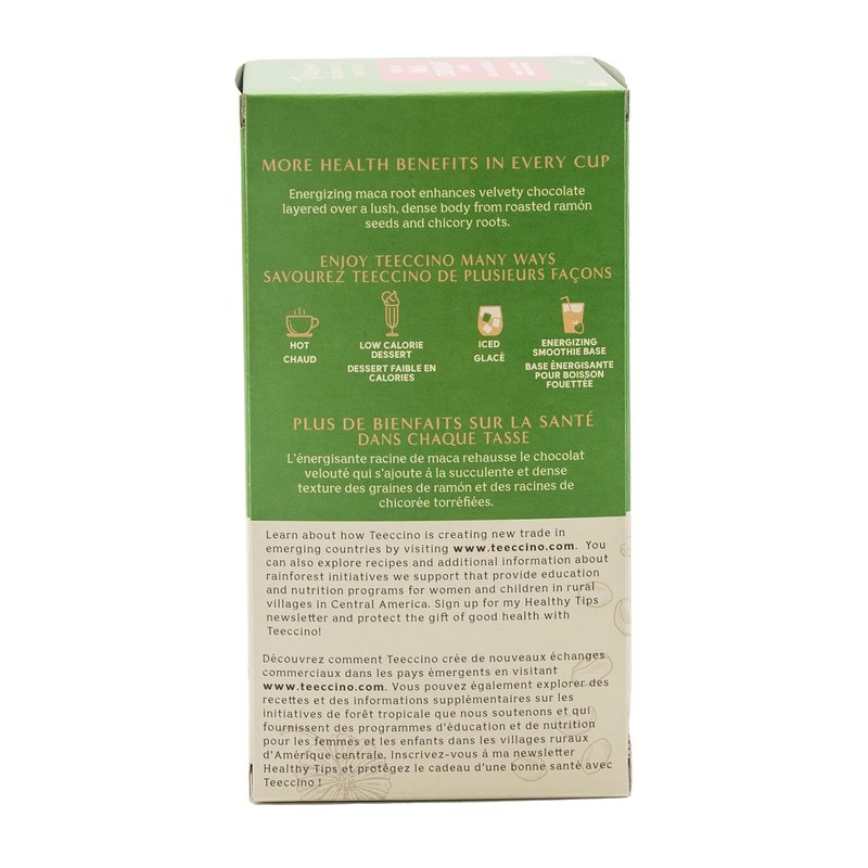 Teeccino Herbal Tea – Maca Chocolaté – Rich & Roasted