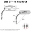 Chrome 8mm 10mm Motorcycle Oval Rearview Mirrors Compatible with Harley